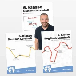 StudyHelp Mittlere Reife·Mathematik|Mittlere Reife·Deutsch-6. Klasse Hauptfächer Set komplett (Mathe, Deutsch, Englisch) / Lernheft, Übungsheft / Rechnen, Rechtschreibung, Übungen, Grammatik