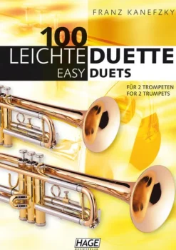 Hage Musikverlag Musikwissenschaft-100 leichte Duette für 2 Trompeten