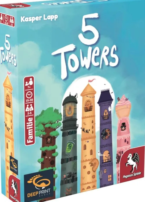 Pegasus Spiele GmbH Familien- & Gesellschaftsspiele*5 Towers (Deep Print Games)
