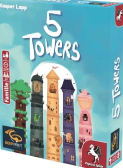 Pegasus Spiele GmbH Familien- & Gesellschaftsspiele*5 Towers (Deep Print Games)