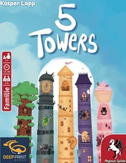 Pegasus Spiele GmbH Familien- & Gesellschaftsspiele*5 Towers (Deep Print Games)