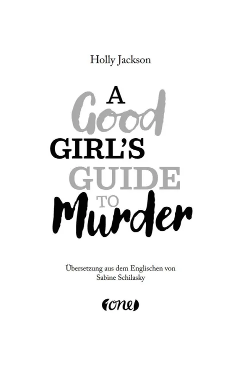 A Good Girl's Guide to Murder*ONE