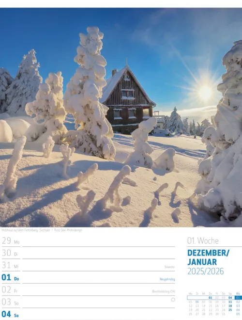 Ackermann Kunstverlag Wochenkalender-Abenteuer Deutschland Wochenplaner Kalender 2026 | Naturparadiese