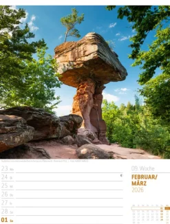 Ackermann Kunstverlag Wochenkalender-Abenteuer Deutschland Wochenplaner Kalender 2026 | Naturparadiese