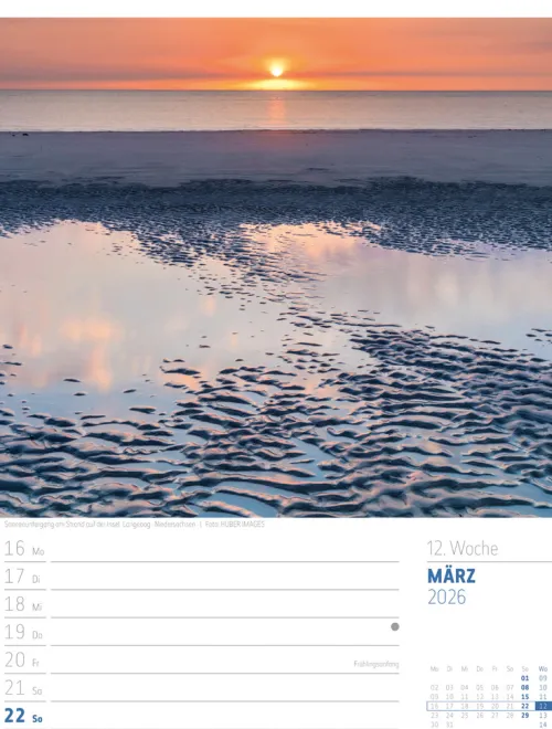 Ackermann Kunstverlag Wochenkalender-Abenteuer Deutschland Wochenplaner Kalender 2026 | Naturparadiese