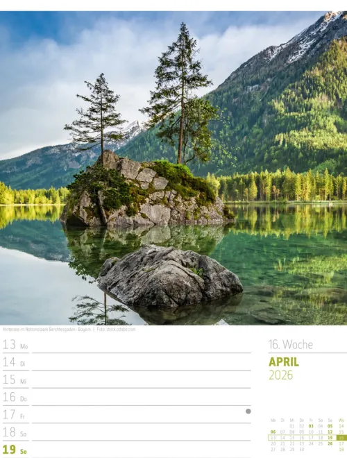 Ackermann Kunstverlag Wochenkalender-Abenteuer Deutschland Wochenplaner Kalender 2026 | Naturparadiese
