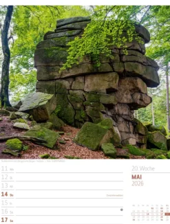 Ackermann Kunstverlag Wochenkalender-Abenteuer Deutschland Wochenplaner Kalender 2026 | Naturparadiese
