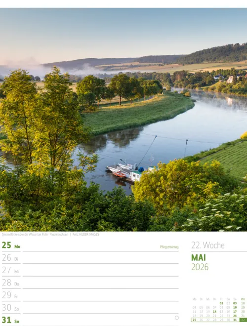 Ackermann Kunstverlag Wochenkalender-Abenteuer Deutschland Wochenplaner Kalender 2026 | Naturparadiese
