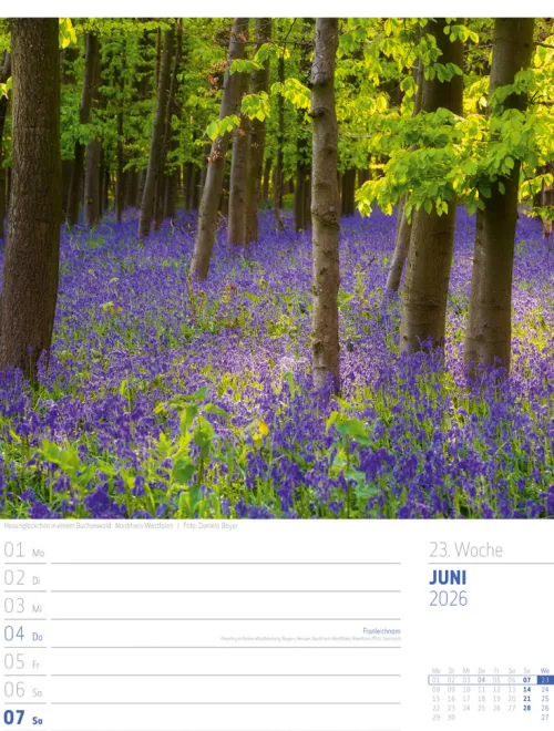 Ackermann Kunstverlag Wochenkalender-Abenteuer Deutschland Wochenplaner Kalender 2026 | Naturparadiese