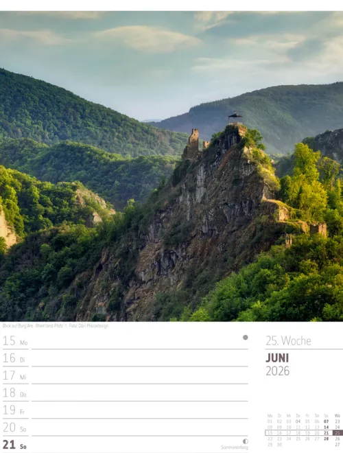 Ackermann Kunstverlag Wochenkalender-Abenteuer Deutschland Wochenplaner Kalender 2026 | Naturparadiese