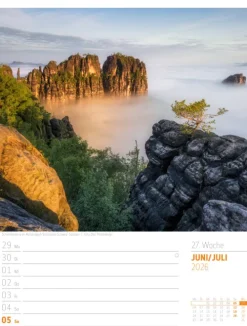 Ackermann Kunstverlag Wochenkalender-Abenteuer Deutschland Wochenplaner Kalender 2026 | Naturparadiese