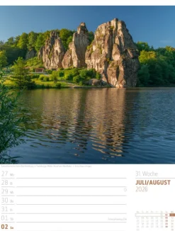 Ackermann Kunstverlag Wochenkalender-Abenteuer Deutschland Wochenplaner Kalender 2026 | Naturparadiese