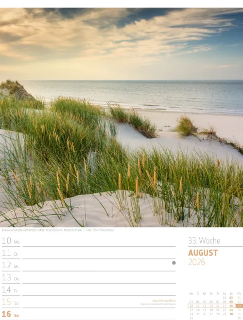 Ackermann Kunstverlag Wochenkalender-Abenteuer Deutschland Wochenplaner Kalender 2026 | Naturparadiese