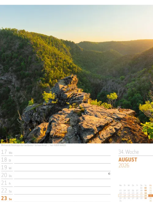 Ackermann Kunstverlag Wochenkalender-Abenteuer Deutschland Wochenplaner Kalender 2026 | Naturparadiese