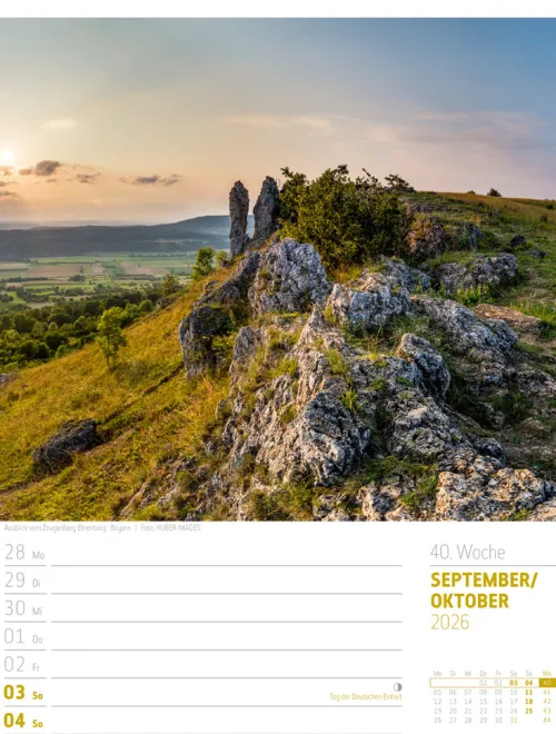 Ackermann Kunstverlag Wochenkalender-Abenteuer Deutschland Wochenplaner Kalender 2026 | Naturparadiese