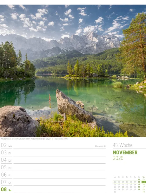 Ackermann Kunstverlag Wochenkalender-Abenteuer Deutschland Wochenplaner Kalender 2026 | Naturparadiese