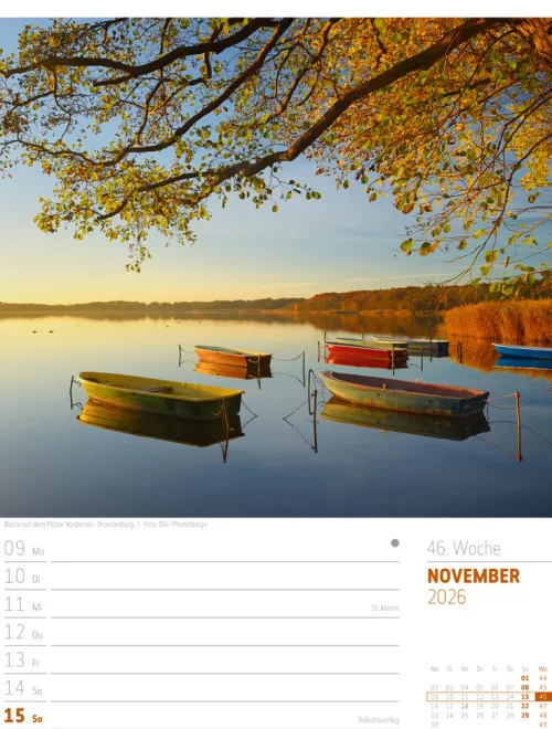 Ackermann Kunstverlag Wochenkalender-Abenteuer Deutschland Wochenplaner Kalender 2026 | Naturparadiese