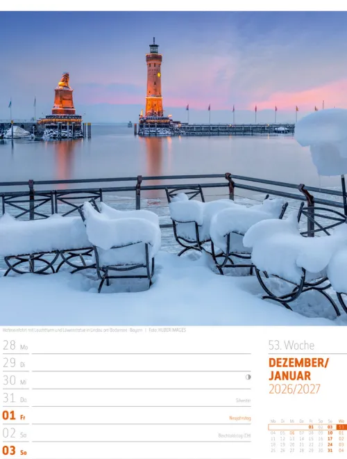 Ackermann Kunstverlag Wochenkalender-Abenteuer Deutschland Wochenplaner Kalender 2026 | Naturparadiese