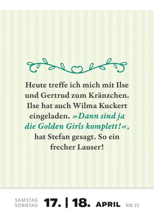 Ars Edition GmbH Geburtstagskalender*Abreißkalender Renate Bergmann - Der Kalender 2027