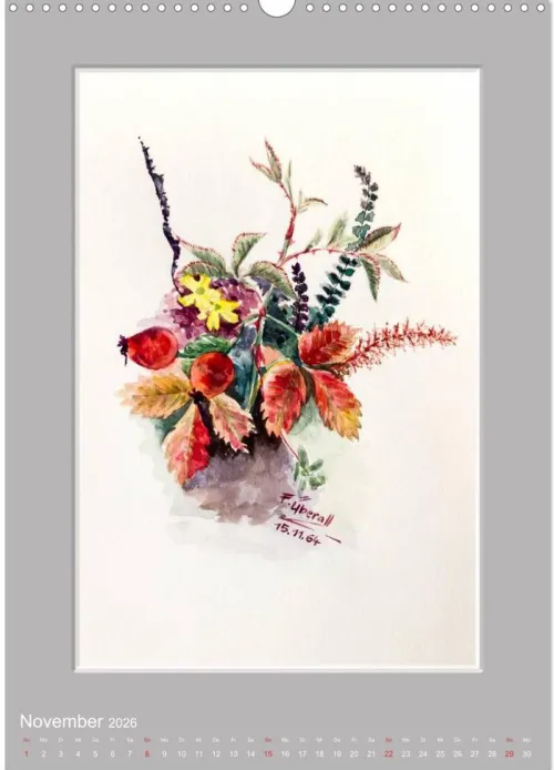 Calvendo Wandkalender*Alpenblumen Aquarelle aus Tirol (Wandkalender 2026 DIN A3 hoch), Monatskalender