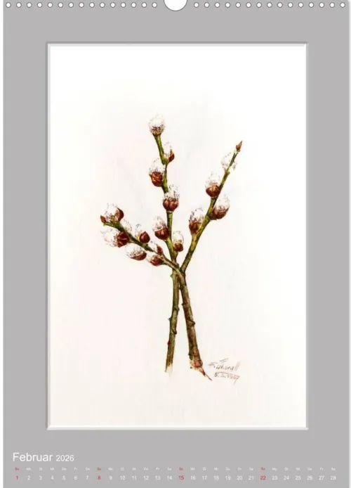 Calvendo Wandkalender*Alpenblumen Aquarelle aus Tirol (Wandkalender 2026 DIN A3 hoch), Monatskalender
