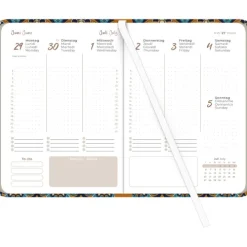 teNeues Calendars & Stationery GmbH & Co. KG Buchkalender-Alpha Edition - Lady Journal Oriental Pattern 2026 - Buchkalender A6 (ca. 10,7×15,2 cm) mit Wochenübersicht & Notizseiten, eleganter Taschenkalender & Terminplaner für Beruf, Schule & Alltag