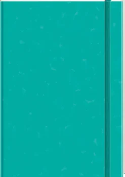 Anaconda Verlag Notizbücher & -Blöcke-Anaconda Notizbuch/Notebook/Blank Book, punktiert, textiles Gummiband, grün, Hardcover (A5), 120g/m² Papier