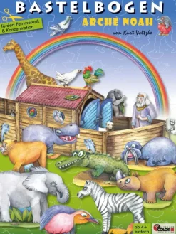 Arche Noah basteln aus Papier Bastelbogen Ausschneidebogen*Atelier Color Outlet