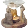 Aromalampe 3 Buddhas Speckstein 10 x 9 cm*Saraswati Sale