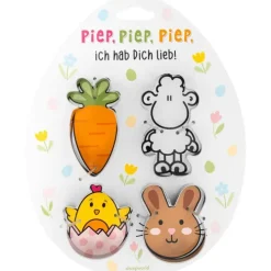 Sheepworld AG Küche & Esszimmer*Ausstecher-Set Motiv 'Piep, piep, piep, ich hab Dich lieb!'