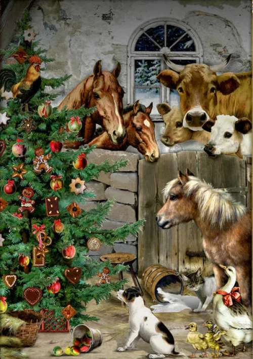 Coppenrath Wandkalender-A4-Wandkalender - Weihnacht im Stall