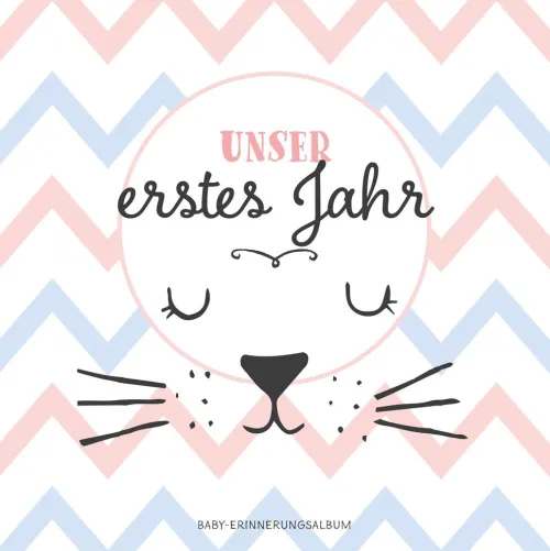 NOVA MD Geburt & Taufe-Babyalbum: Unser erstes Jahr. Babytagebuch in rosa und blau zum Ausfüllen für Mädchen & Junge. Personalisiertes Baby Erinnerungsalbum zum Eintragen für das 1. Jahr. Geschenk zur Geburt, Taufe.