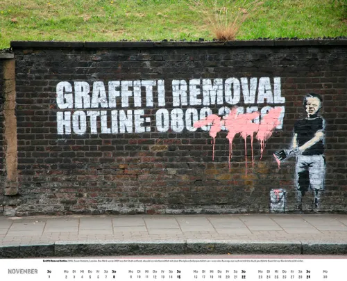 Heel Verlag Wandkalender-Banksy Kalender 2026 Premium XXL-Posterkalender