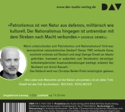 Der Audio Verlag, DAV Romane·Gedichte & Drama*Über Nationalismus, 1 Audio-CD