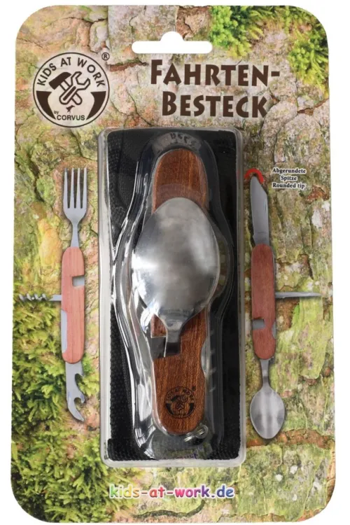Corvus Toys Küche & Esszimmer*Besteck Unterwegs Holzgriff
