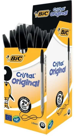 Kugelschreiber Cristal Original Medium 0.4mm schwarz, 50er Set*BIC New