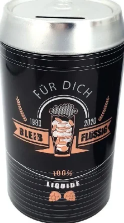 Bier-Spardose "Bleib Flüssig - 100% liquide"*HERGO Creation Online