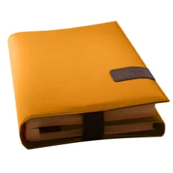 Barth & Bauer Lesen & Geschichten*BookSKIN Buch Einband (Größenverstellbar) in Safran-Gelb mit Lesezeichen