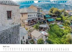 Calvendo Wandkalender-Bosnien - Wunderschöne Natur in einem bezaubernden Land. (Wandkalender 2026 DIN A4 quer), Monatskalender