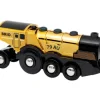 BRIO AB Modelle & Konstruktion-BRIO World 33630 Goldene Batterielok mit Licht und Sound - Mit Auskoppel-Funktion zur Nutzung als Schiebelok - Empfohlen ab 3 Jahren