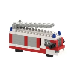 Schäfer Toy Company GmbH Postkarten*BRIXIES 220045 - Postkarte Feuerwehr, 3D Konstruktionsbausatz aus Ministeinen, 133 Teile