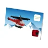 Schäfer Toy Company GmbH Postkarten-BRIXIES 220048 - Postkarte Helikopter, 3D Konstruktionsbausatz aus Ministeinen, 80 Teile