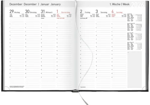 Korsch Verlag GmbH Buchkalender*Buchkalender Manager-Timer Balaton schwarz 2026