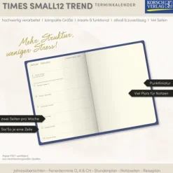 Korsch Verlag GmbH Buchkalender-Buchkalender Times Small12 Trend Hilma af Klint 2026