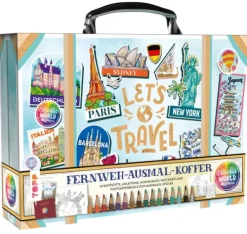 Colorful World Weltreise - Fernweh-Ausmal-Koffer*frechverlag GmbH New