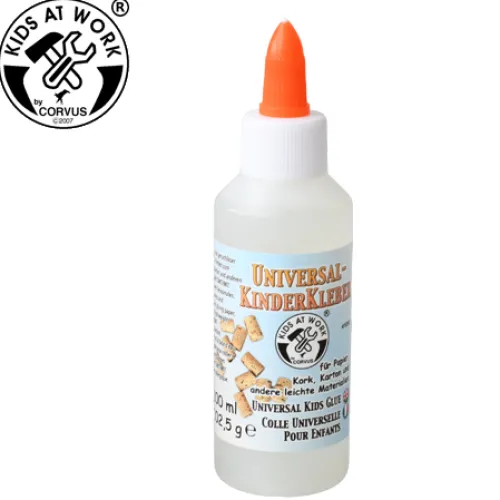 A600546 - Kids at Work, Universal Kinderkleber, Klebstoff auf Wasserbasis, Inhalt 100ml*Corvus Discount