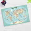 Schreibtischunterlage für Kinder Weltkarte in französisch blau, aus hochwertigem Vinyl , 60 x 40 cm*Cover-your-desk Hot