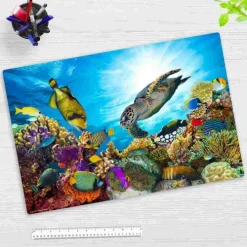 Cover-your-desk Schreibtischunterlagen*Schreibtischunterlage für Kinder Unterwasserwelt, aus hochwertigem Vinyl , 60 x 40 cm