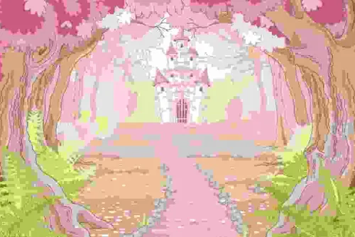 Cover-your-desk Schreibtischunterlagen-Schreibtischunterlage für Kinder und Erwachsene Märchenschloss im rosa Zauberwald, aus hochwertigem Vinyl , 60 x 40 cm