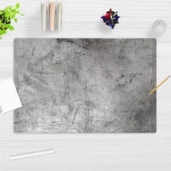 Cover-your-desk Schreibtischunterlagen-Schreibtischunterlage für Kinder Vintage Metallplatte Usedlook, aus hochwertigem Vinyl , 60 x 40 cm